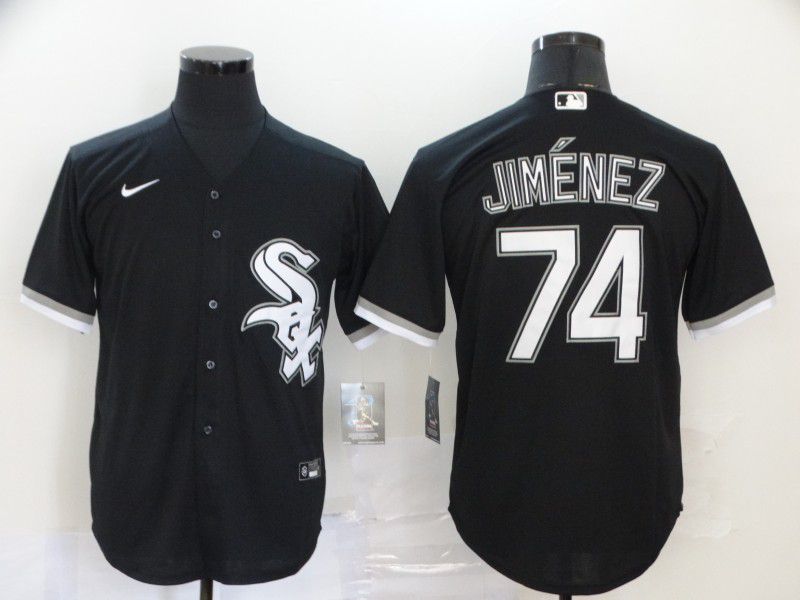 Men Chicago White Sox 74 Jimenez Black Game Nike MLB Jerseys